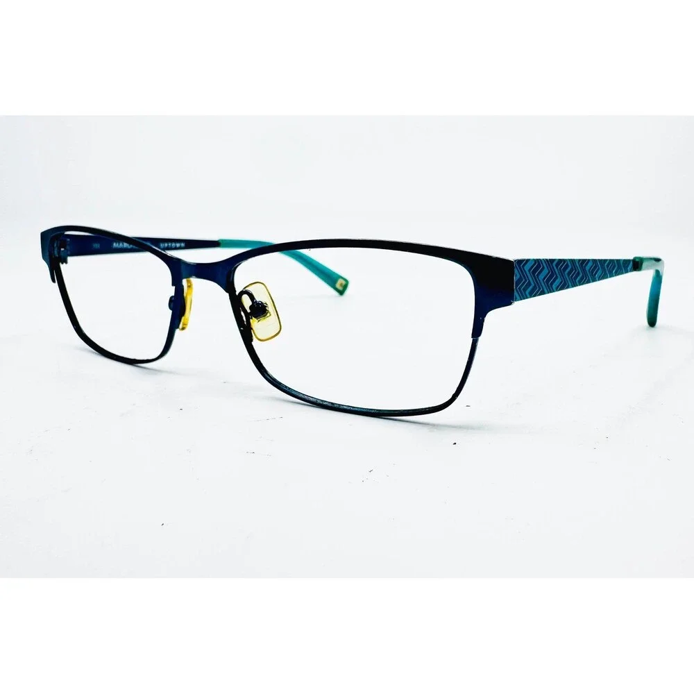 Marchon Uptown Eyeglasses Womens Blue Teal Full Rim 52-17-135